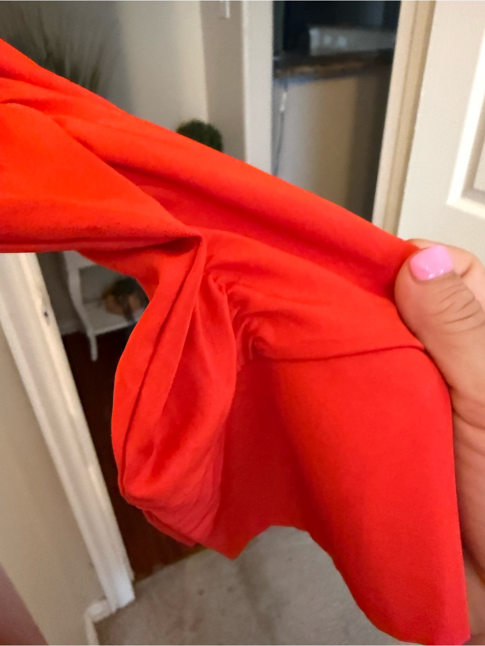 Red Button-Front Tiered Maxi Dress XL RED - Picture 8 of 12